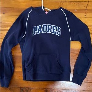 Blue Women’s medium Padres hooded sweatshirt